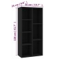 vidaXL Bücherregal Schwarz 50x25x106 cm Holzwerkstoff vidaXL Bücherregal Schwarz 50x25x106 cm Holzwerkstoff
