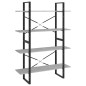 vidaXL Bücherregal 4 Fächer Betongrau 100x30x140 cm Holzwerkstoff vidaXL Bücherregal 4 Fächer Betongrau 100x30x140 cm Holzwerkstoff