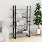 vidaXL Bücherregal 4 Fächer Betongrau 100x30x140 cm Holzwerkstoff vidaXL Bücherregal 4 Fächer Betongrau 100x30x140 cm Holzwerkstoff