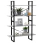 vidaXL Bücherregal 4 Fächer Betongrau 100x30x140 cm Holzwerkstoff vidaXL Bücherregal 4 Fächer Betongrau 100x30x140 cm Holzwerkstoff