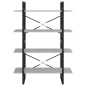 vidaXL Bücherregal 4 Fächer Betongrau 100x30x140 cm Holzwerkstoff vidaXL Bücherregal 4 Fächer Betongrau 100x30x140 cm Holzwerkstoff