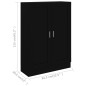 vidaXL Bücherschrank Schwarz 82,5x30,5x115 cm Holzwerkstoff