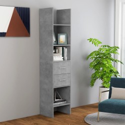 vidaXL Bücherregal Betongrau 40x35x180 cm Holzwerkstoff