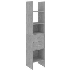 vidaXL Bücherregal Betongrau 40x35x180 cm Holzwerkstoff