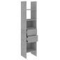 vidaXL Bücherregal Betongrau 40x35x180 cm Holzwerkstoff vidaXL Bücherregal Betongrau 40x35x180 cm Holzwerkstoff