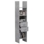 vidaXL Bücherregal Betongrau 40x35x180 cm Holzwerkstoff vidaXL Bücherregal Betongrau 40x35x180 cm Holzwerkstoff