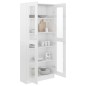 vidaXL Vitrinenschrank Hochglanz-Weiß 82,5x30,5x185,5 cm Holzwerkstoff vidaXL Vitrinenschrank Hochglanz-Weiß 82,5x30,5x185,5 cm Holzwerkstoff