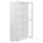 vidaXL Vitrinenschrank Hochglanz-Weiß 82,5x30,5x185,5 cm Holzwerkstoff vidaXL Vitrinenschrank Hochglanz-Weiß 82,5x30,5x185,5 cm Holzwerkstoff