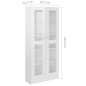 vidaXL Vitrinenschrank Hochglanz-Weiß 82,5x30,5x185,5 cm Holzwerkstoff vidaXL Vitrinenschrank Hochglanz-Weiß 82,5x30,5x185,5 cm Holzwerkstoff