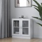 vidaXL Vitrinenschrank Weiß 82,5x30,5x80 cm Holzwerkstoff vidaXL Vitrinenschrank Weiß 82,5x30,5x80 cm Holzwerkstoff