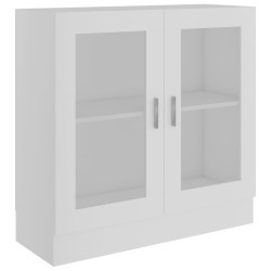 vidaXL Vitrinenschrank Weiß 82,5x30,5x80 cm Holzwerkstoff