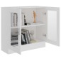 vidaXL Vitrinenschrank Weiß 82,5x30,5x80 cm Holzwerkstoff vidaXL Vitrinenschrank Weiß 82,5x30,5x80 cm Holzwerkstoff