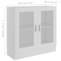 vidaXL Vitrinenschrank Weiß 82,5x30,5x80 cm Holzwerkstoff vidaXL Vitrinenschrank Weiß 82,5x30,5x80 cm Holzwerkstoff