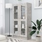 vidaXL Vitrinenschrank Betongrau 82,5x30,5x150 cm Holzwerkstoff vidaXL Vitrinenschrank Betongrau 82,5x30,5x150 cm Holzwerkstoff