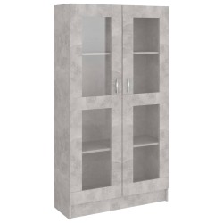vidaXL Vitrinenschrank Betongrau 82,5x30,5x150 cm Holzwerkstoff