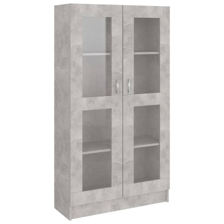 vidaXL Vitrinenschrank Betongrau 82,5x30,5x150 cm Holzwerkstoff