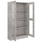 vidaXL Vitrinenschrank Betongrau 82,5x30,5x150 cm Holzwerkstoff vidaXL Vitrinenschrank Betongrau 82,5x30,5x150 cm Holzwerkstoff