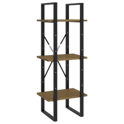 vidaXL Bücherregal 3 Fächer Honigbraun 40x30x105 cm Massivholz Kiefer