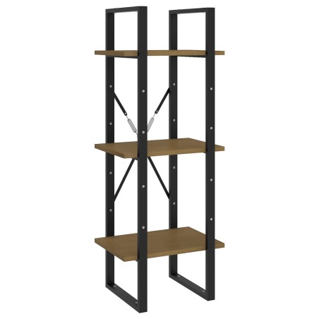 vidaXL Bücherregal 3 Fächer Honigbraun 40x30x105 cm Massivholz Kiefer