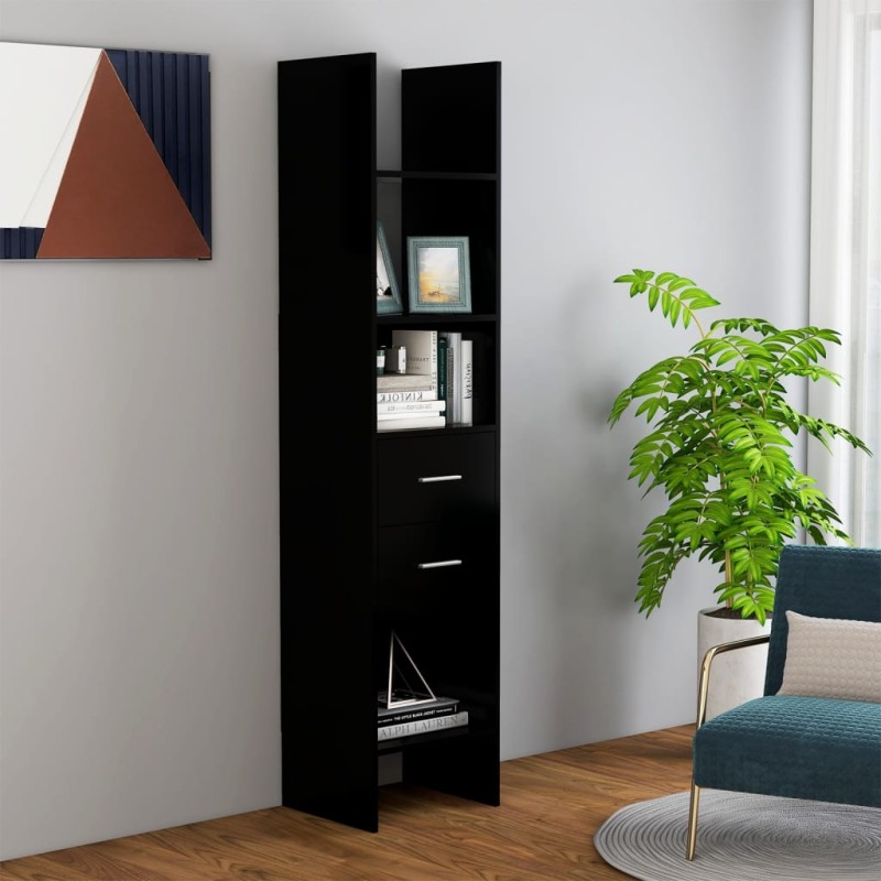 vidaXL Bücherregal Schwarz 40x35x180 cm Holzwerkstoff vidaXL Bücherregal Schwarz 40x35x180 cm Holzwerkstoff