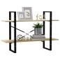 vidaXL Bücherregal 2 Fächer Sonoma-Eiche 100x30x70 cm Holzwerkstoff vidaXL Bücherregal 2 Fächer Sonoma-Eiche 100x30x70 cm Holzwerkstoff