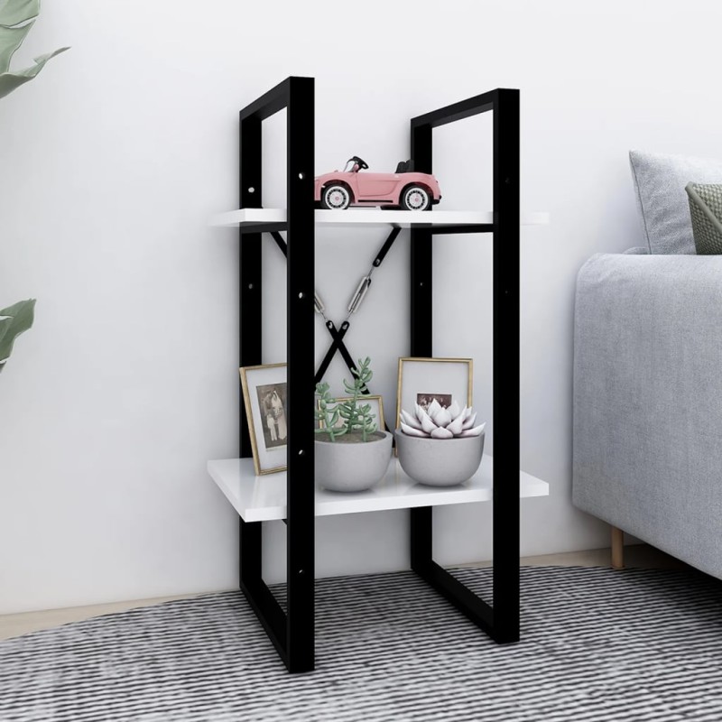 vidaXL Bücherregal 2 Fächer Weiß 40x30x70 cm Holzwerkstoff vidaXL Bücherregal 2 Fächer Weiß 40x30x70 cm Holzwerkstoff