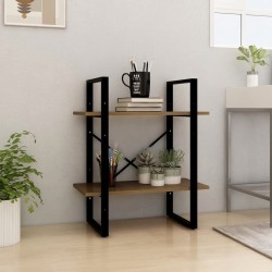 vidaXL Bücherregal 2 Fächer Honigbraun 60x30x70 cm Kiefer Massivholz