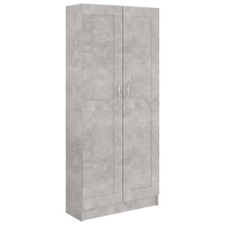 vidaXL Bücherschrank Betongrau 82,5x30,5x185,5 cm Holzwerkstoff