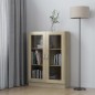 vidaXL Vitrinenschrank Sonoma-Eiche 82,5x30,5x115 cm Holzwerkstoff vidaXL Vitrinenschrank Sonoma-Eiche 82,5x30,5x115 cm Holzwerkstoff
