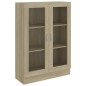 vidaXL Vitrinenschrank Sonoma-Eiche 82,5x30,5x115 cm Holzwerkstoff vidaXL Vitrinenschrank Sonoma-Eiche 82,5x30,5x115 cm Holzwerkstoff