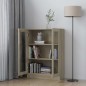 vidaXL Vitrinenschrank Sonoma-Eiche 82,5x30,5x115 cm Holzwerkstoff vidaXL Vitrinenschrank Sonoma-Eiche 82,5x30,5x115 cm Holzwerkstoff