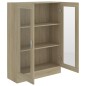 vidaXL Vitrinenschrank Sonoma-Eiche 82,5x30,5x115 cm Holzwerkstoff vidaXL Vitrinenschrank Sonoma-Eiche 82,5x30,5x115 cm Holzwerkstoff