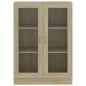 vidaXL Vitrinenschrank Sonoma-Eiche 82,5x30,5x115 cm Holzwerkstoff vidaXL Vitrinenschrank Sonoma-Eiche 82,5x30,5x115 cm Holzwerkstoff