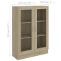 vidaXL Vitrinenschrank Sonoma-Eiche 82,5x30,5x115 cm Holzwerkstoff vidaXL Vitrinenschrank Sonoma-Eiche 82,5x30,5x115 cm Holzwerkstoff