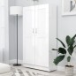 vidaXL Bücherschrank Hochglanz-Weiß 82,5x30,5x150 cm Holzwerkstoff vidaXL Bücherschrank Hochglanz-Weiß 82,5x30,5x150 cm Holzwerkstoff