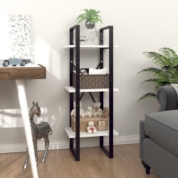 vidaXL Bücherregal 3 Fächer Weiß 40x30x105 cm Holzwerkstoff
