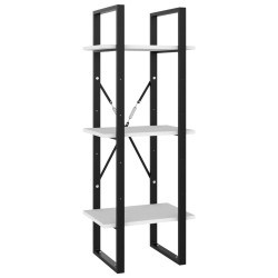 vidaXL Bücherregal 3 Fächer Weiß 40x30x105 cm Holzwerkstoff