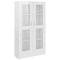 vidaXL Vitrinenschrank Hochglanz-Weiß 82,5x30,5x150 cm Holzwerkstoff