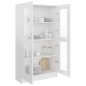 vidaXL Vitrinenschrank Hochglanz-Weiß 82,5x30,5x150 cm Holzwerkstoff vidaXL Vitrinenschrank Hochglanz-Weiß 82,5x30,5x150 cm Holzwerkstoff