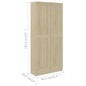vidaXL Bücherschrank Sonoma-Eiche 82,5x30,5x185,5 cm Holzwerkstoff vidaXL Bücherschrank Sonoma-Eiche 82,5x30,5x185,5 cm Holzwerkstoff