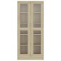 vidaXL Vitrinenschrank Sonoma-Eiche 82,5x30,5x185,5 cm Holzwerkstoff