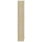 vidaXL Vitrinenschrank Sonoma-Eiche 82,5x30,5x185,5 cm Holzwerkstoff