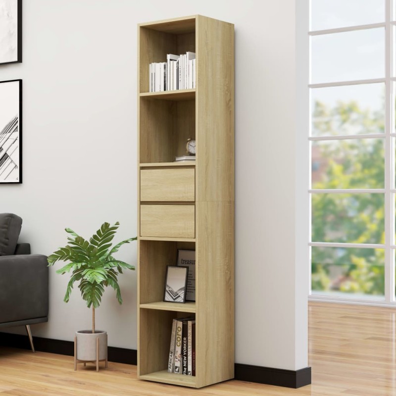 vidaXL Bücherregal Sonoma-Eiche 36x30x171 cm Holzwerkstoff vidaXL Bücherregal Sonoma-Eiche 36x30x171 cm Holzwerkstoff