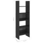 vidaXL Bücherregal Hochglanz-Grau 60x35x180 cm Holzwerkstoff vidaXL Bücherregal Hochglanz-Grau 60x35x180 cm Holzwerkstoff
