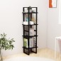 vidaXL Bücherregal 4 Fächer Schwarz 40x30x140 cm Kiefer Massivholz vidaXL Bücherregal 4 Fächer Schwarz 40x30x140 cm Kiefer Massivholz