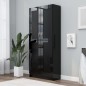 vidaXL Bücherschrank Hochglanz-Schwarz 82,5x30,5x185,5cm Holzwerkstoff vidaXL Bücherschrank Hochglanz-Schwarz 82,5x30,5x185,5cm Holzwerkstoff