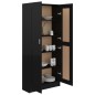 vidaXL Bücherschrank Hochglanz-Schwarz 82,5x30,5x185,5cm Holzwerkstoff vidaXL Bücherschrank Hochglanz-Schwarz 82,5x30,5x185,5cm Holzwerkstoff