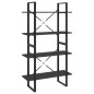 vidaXL Bücherregal 4 Fächer Grau 80x30x140 cm Holzwerkstoff vidaXL Bücherregal 4 Fächer Grau 80x30x140 cm Holzwerkstoff