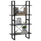 vidaXL Bücherregal 4 Fächer Grau 80x30x140 cm Holzwerkstoff vidaXL Bücherregal 4 Fächer Grau 80x30x140 cm Holzwerkstoff