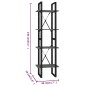 vidaXL Bücherregal 4 Fächer Grau 40x30x140 cm Holzwerkstoff vidaXL Bücherregal 4 Fächer Grau 40x30x140 cm Holzwerkstoff